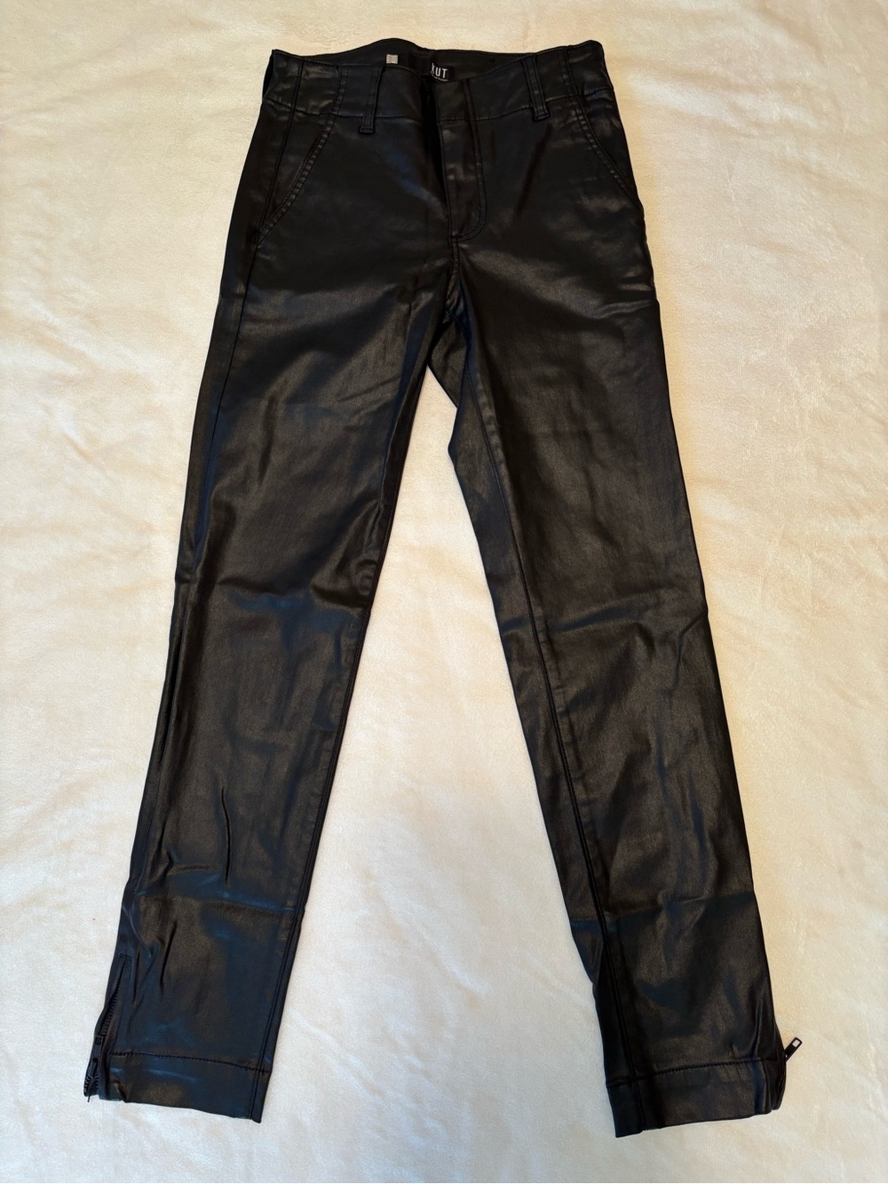 Kut from the Kloth Reese Ankle Straight Leg Faux Leather Jeans